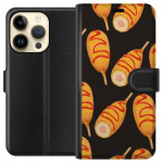 Plånboksfodral till Apple iPhone 15 Pro med Kycklingklubba motiv